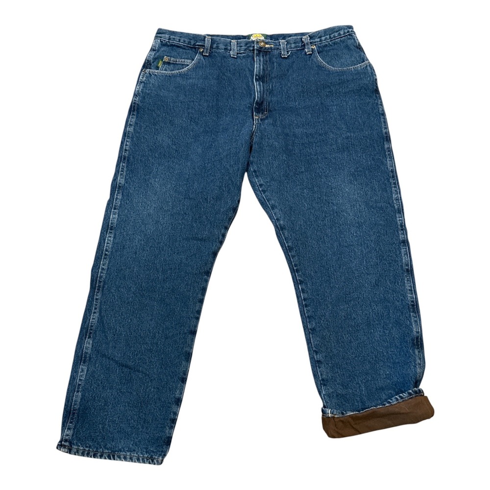 Cabelas Blanket Lined Denim Jeans Mens 44x32 Blue Straight Leg Outdoor Gear